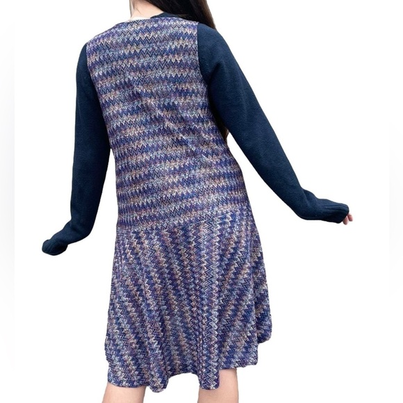 Maeve Anthropologie Westwater Knit Chevron Multi Color Drop Waist Dress - Picture 10 of 13